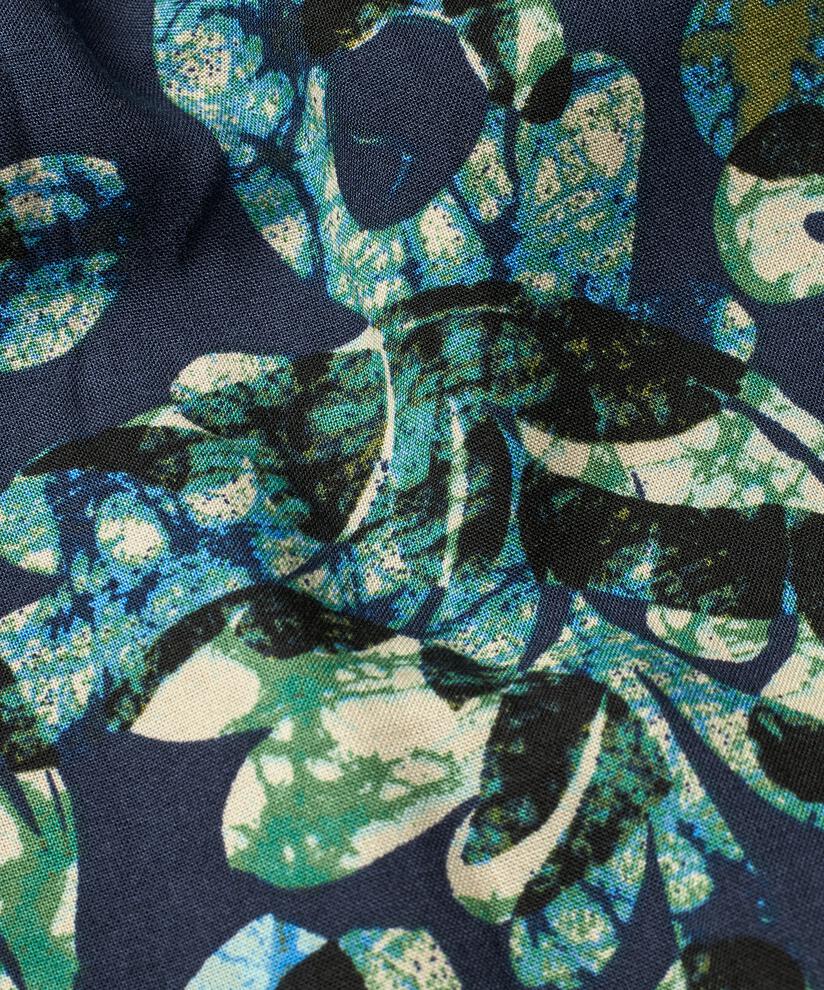 Kleid Aus Bedruckter Viskose Mit V-ausschnitt, Mood Indigo