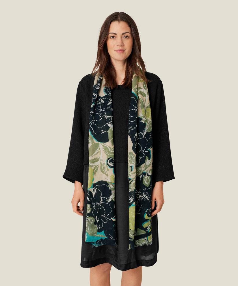 Weicher Schal aus Wolle, Loden Green