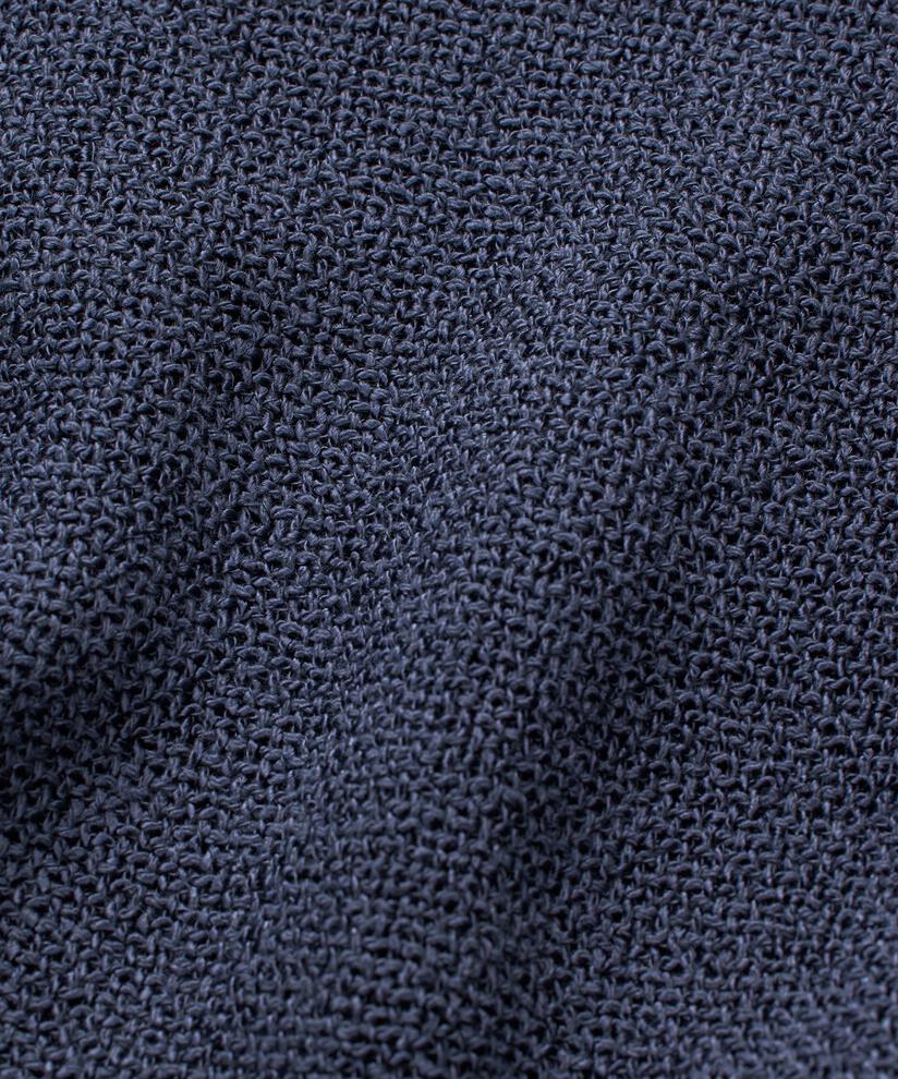 kurzärmlige Bouclé-Jacke mit asymmetrischem Reißverschluss, Mood Indigo