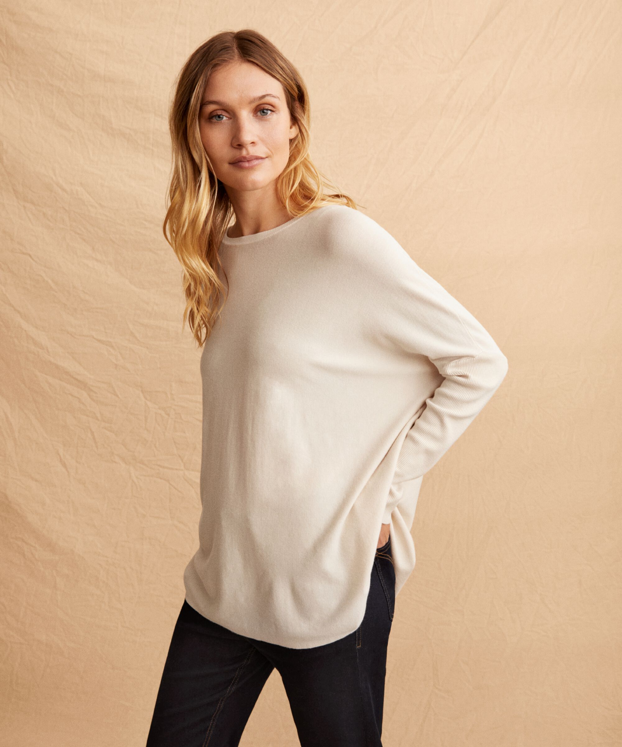 Oversize-pullover Mit Schmalen Ärmeln, Whitecap