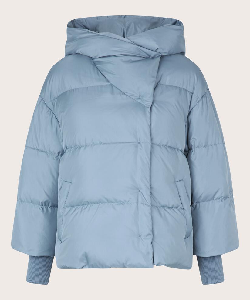 Kurze Daunenjacke mit Kapuze, Ashley Blue