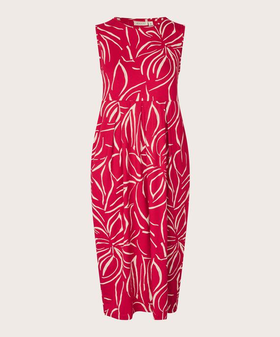 ärmelloses Tulpenkleid mit Eingrifftaschen, Persian Red