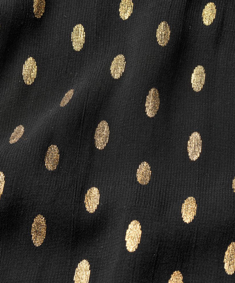 leichtes transparentes Shirt mit goldenen Punkten, Black