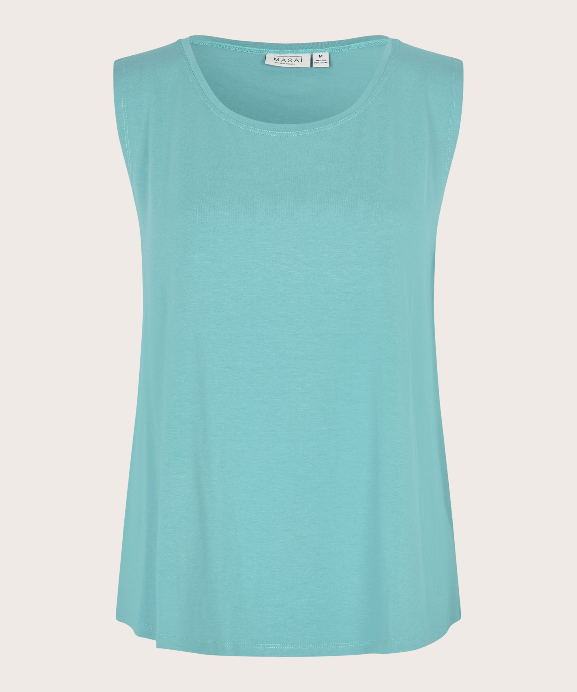 Ärmelloses Jersey-top, Aqua