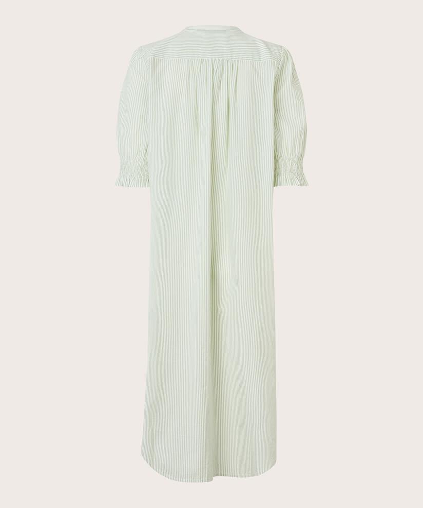 Hemdblusenkleid aus Baumwolle mit Stickerei, Frosty Green