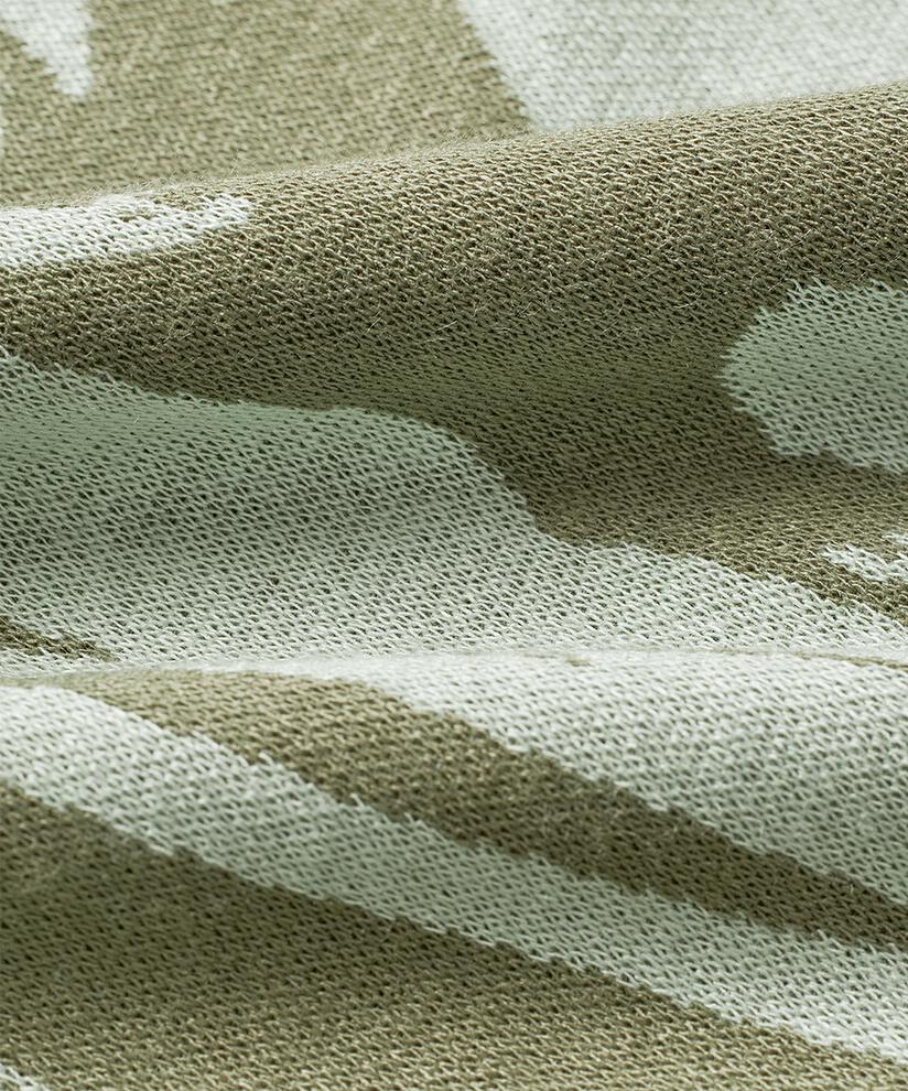 Kleid aus geblümtem Jersey mit Rundhalsausschnitt, Frosty Green