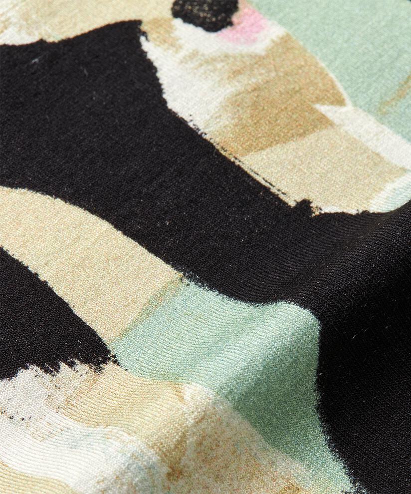 Bedruckter Jerseyrock mit breiter Passe, Frosty Green