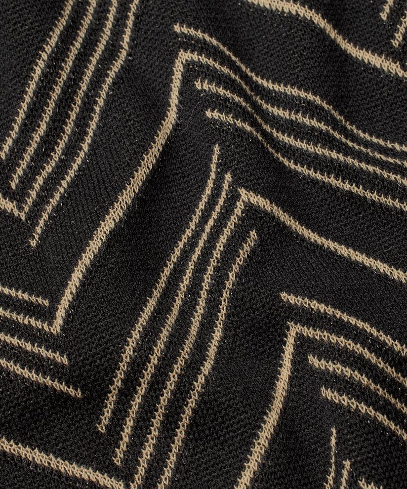 Oversize-Strickpullover mit Glitzerfaden, Black