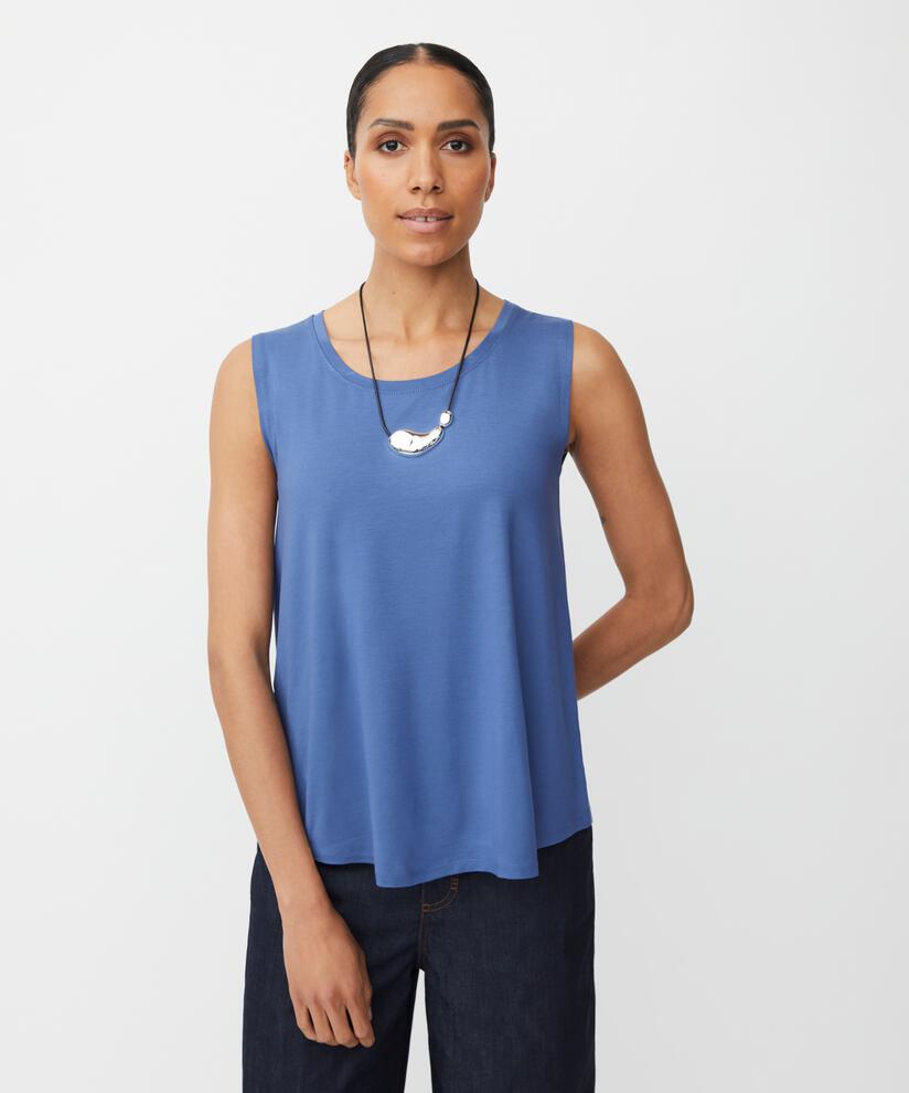 Ärmelloses Jersey-top, Bijou Blue