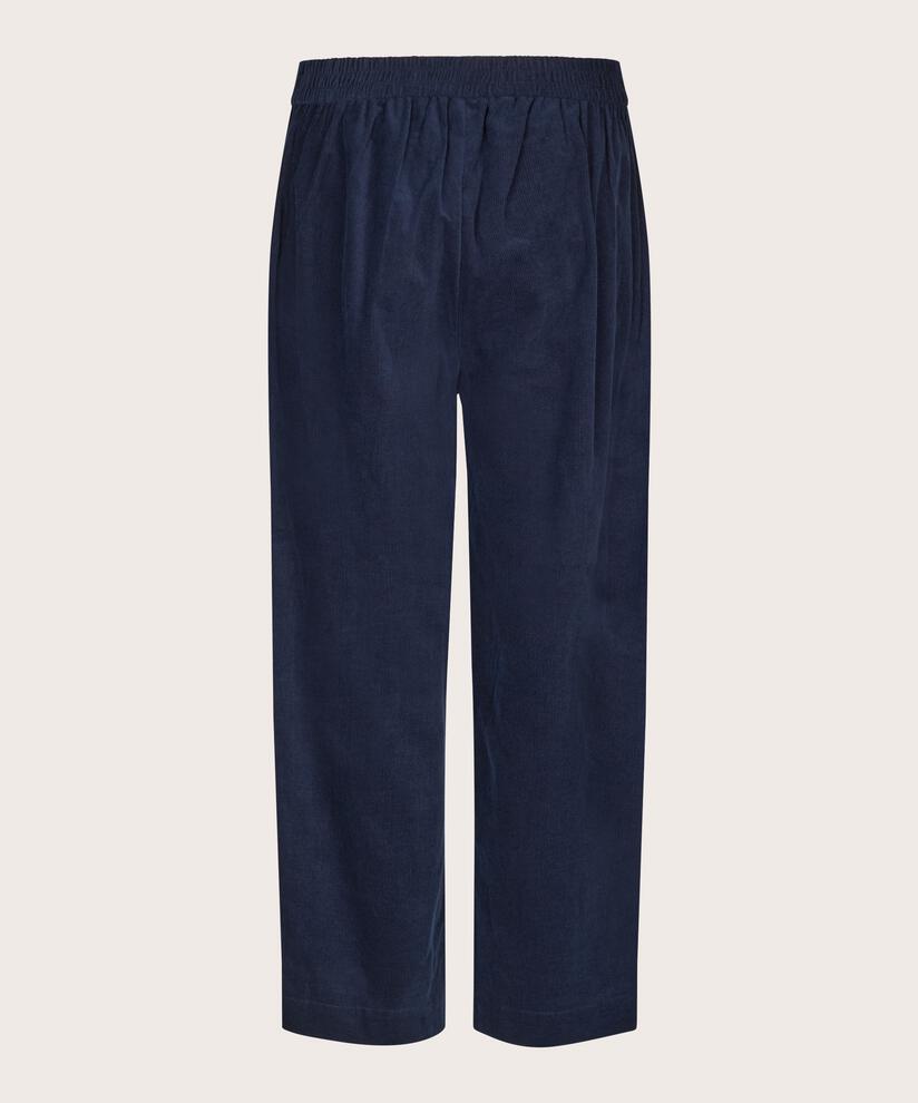 Cordhose mit Bundfalten vorne, Maritime Blue