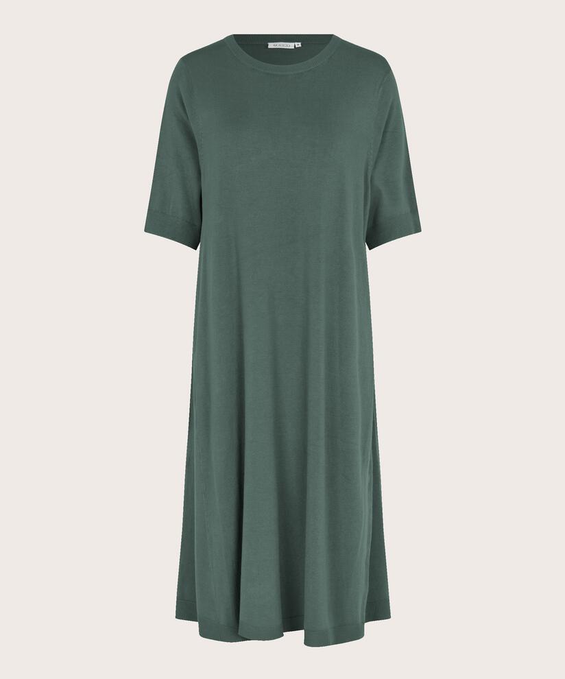 Weiches Strickkleid mit Rundhalsausschnitt, Balsam Green