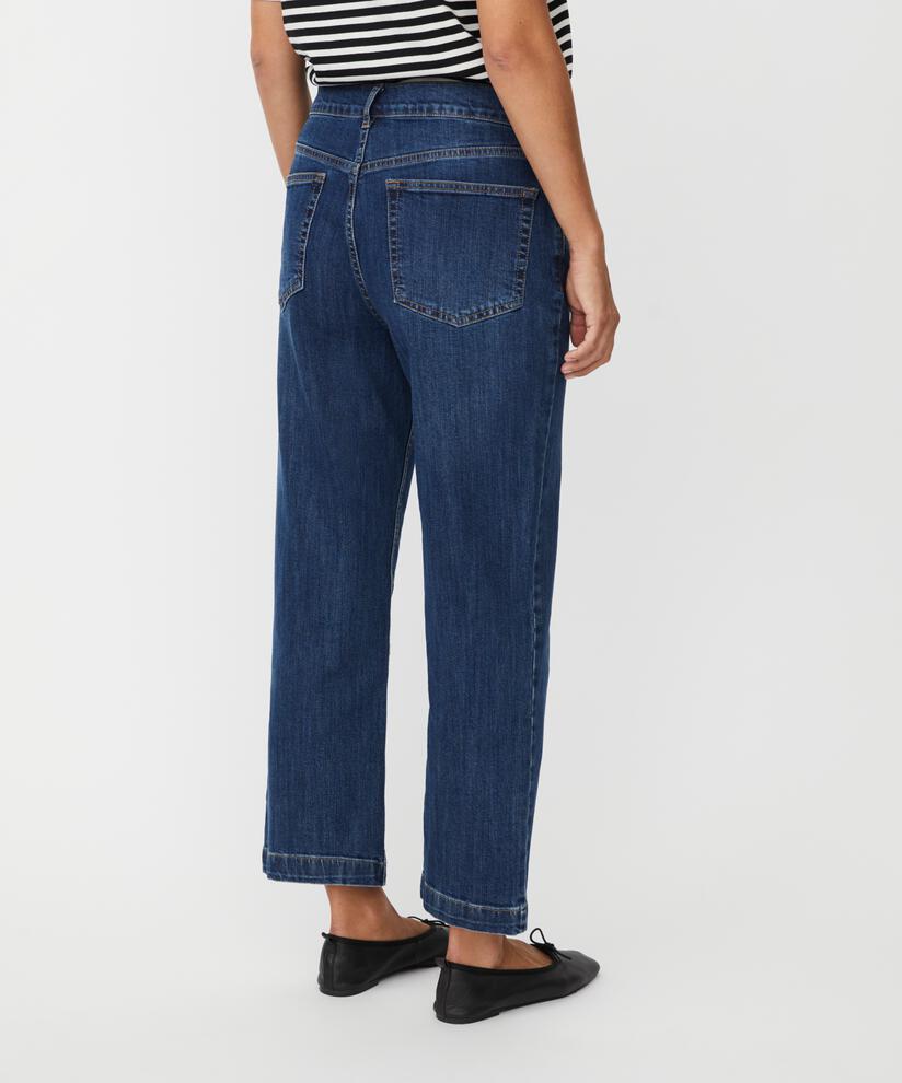 Cropped-Jeans mit Stretch, Blue Denim