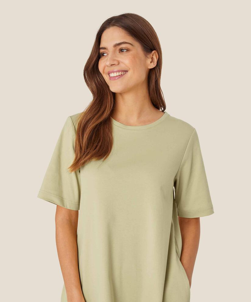Kleid aus einem Mix aus Jersey und Baumwoll-Popeline, Bog