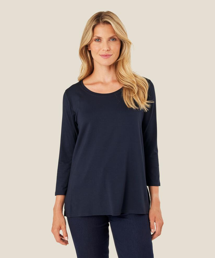 Shirt mit rundem Hals, Navy