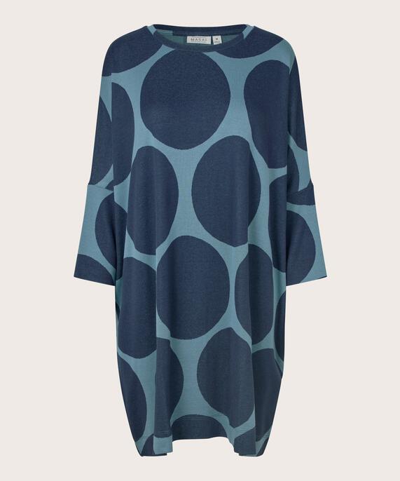 Oversize-tunika Aus Jersey Mit Schmalen Ärmeln, Proven Blue