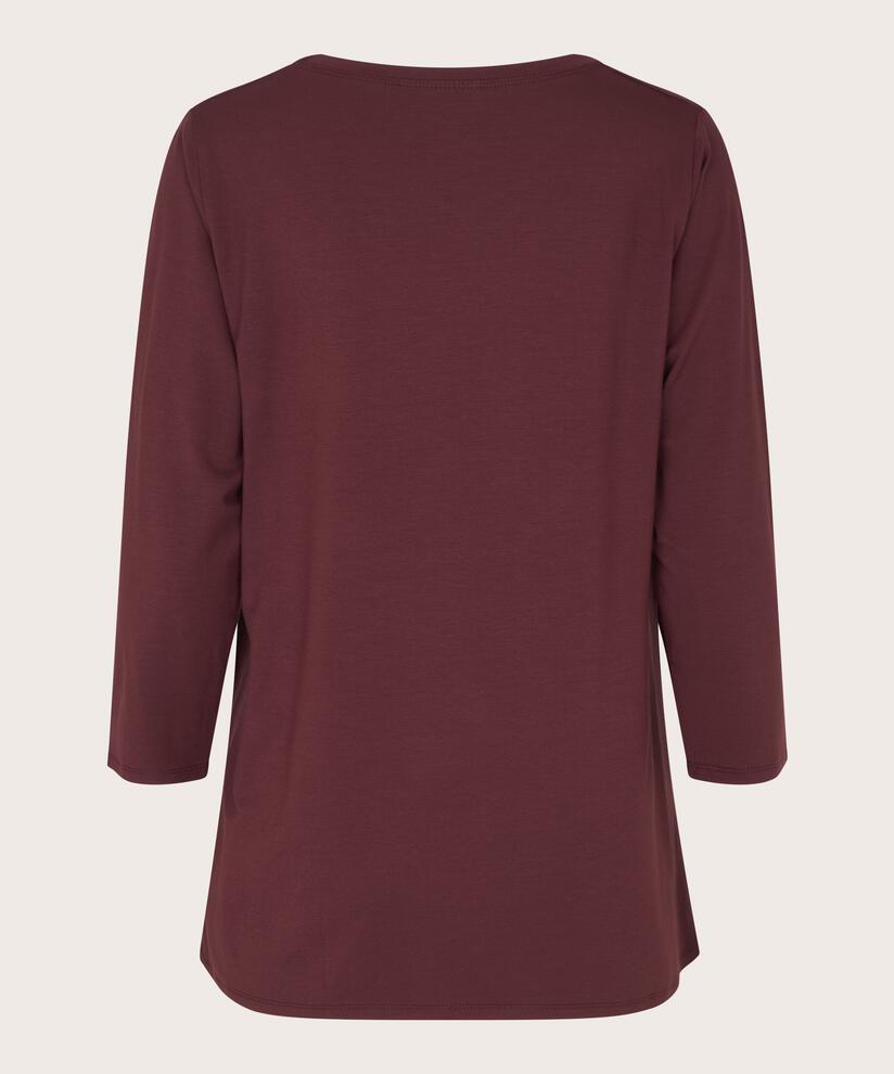 Shirt Mit Rundem Hals, Tawny Port