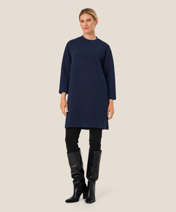 Jersey-Tunika mit Reißverschluss hinten, Navy