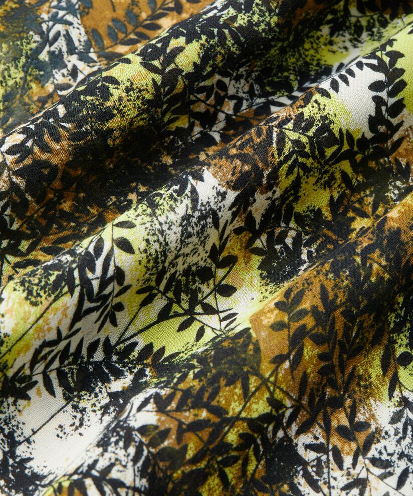 VISKOSE-TUNIKA MIT BINDUNGEN IM HALS, Green Sheen
