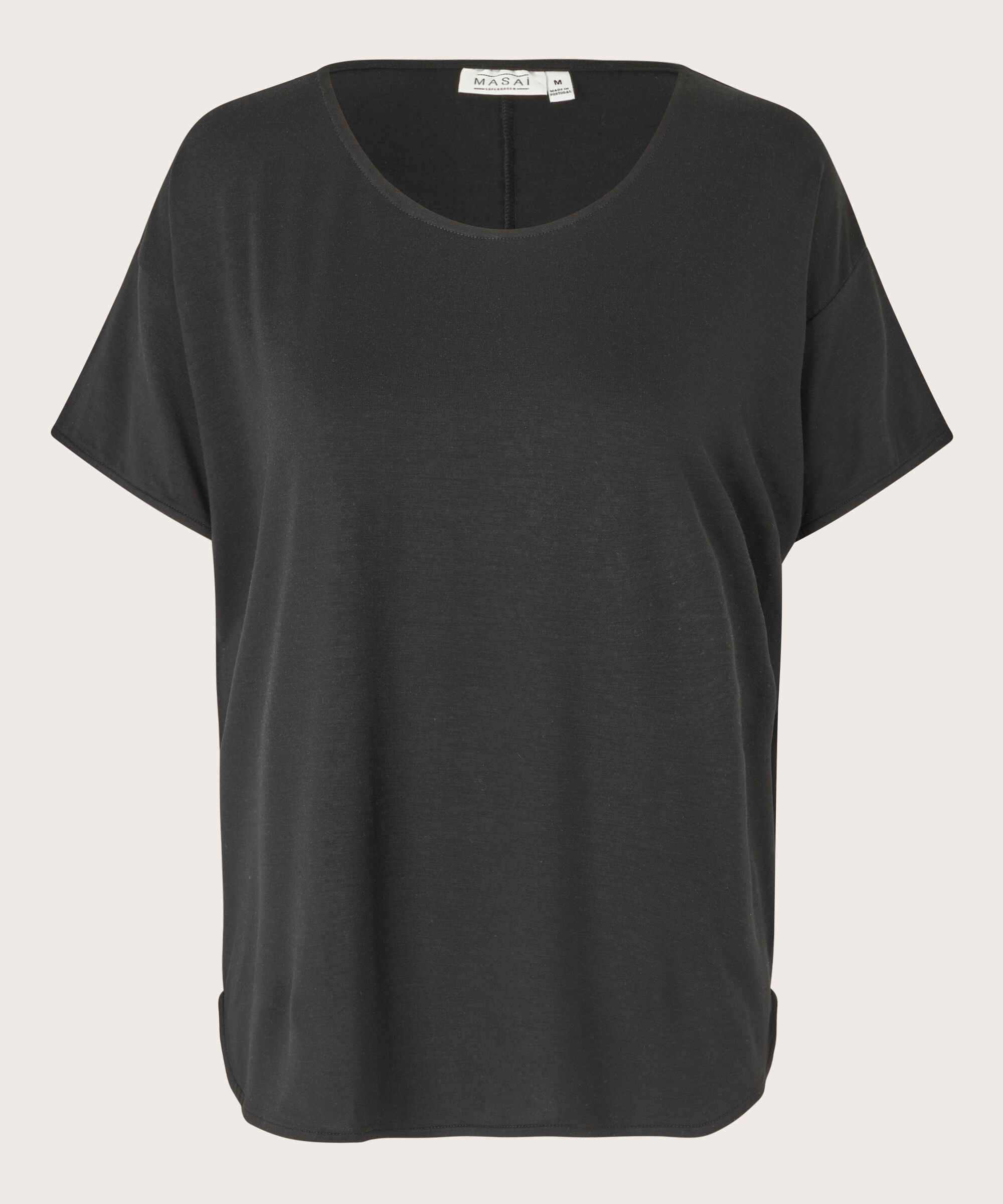 Dünnes T-Shirt aus Lyocell, Black
