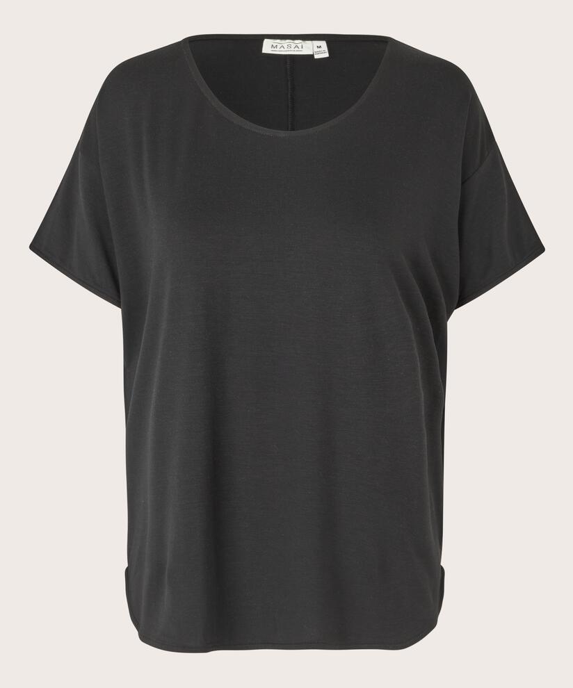 Dünnes T-Shirt aus Lyocell, Black