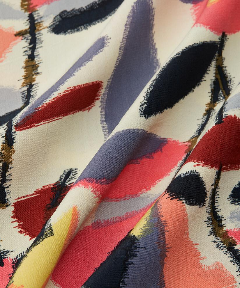 Bedruckte Tunika mit 3/4-Ärmeln, Calypso Coral