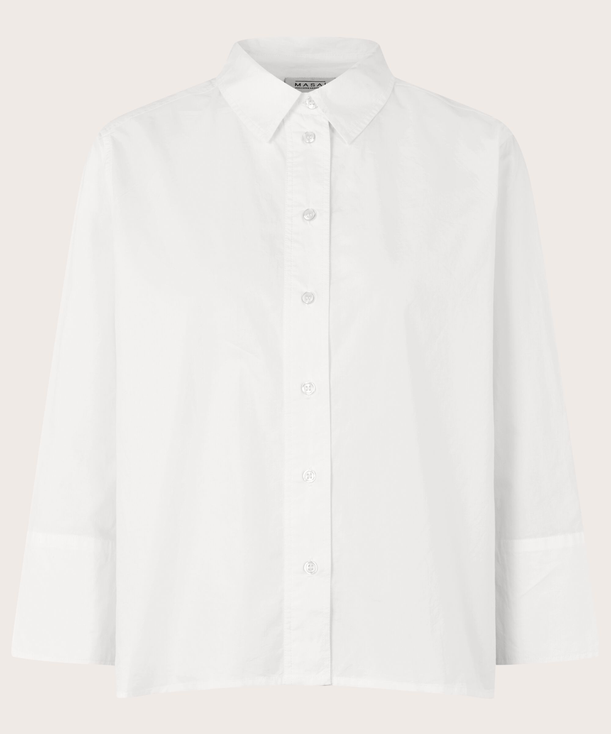 Baumwollshirt Mit 3/4 Ärmeln, White