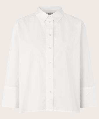 Baumwollshirt Mit 3/4 Ärmeln, White