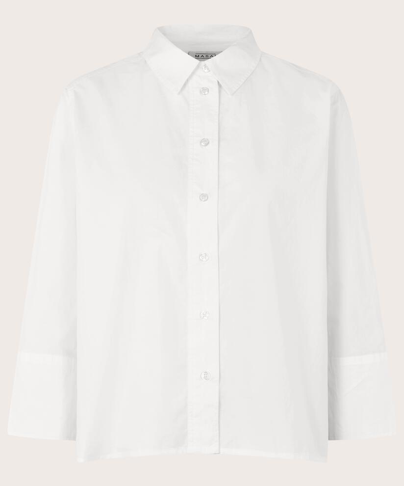 Baumwollshirt Mit 3/4 Ärmeln, White