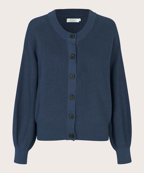 Strickjacke mit gerippten Kanten, Moonlit Ocean
