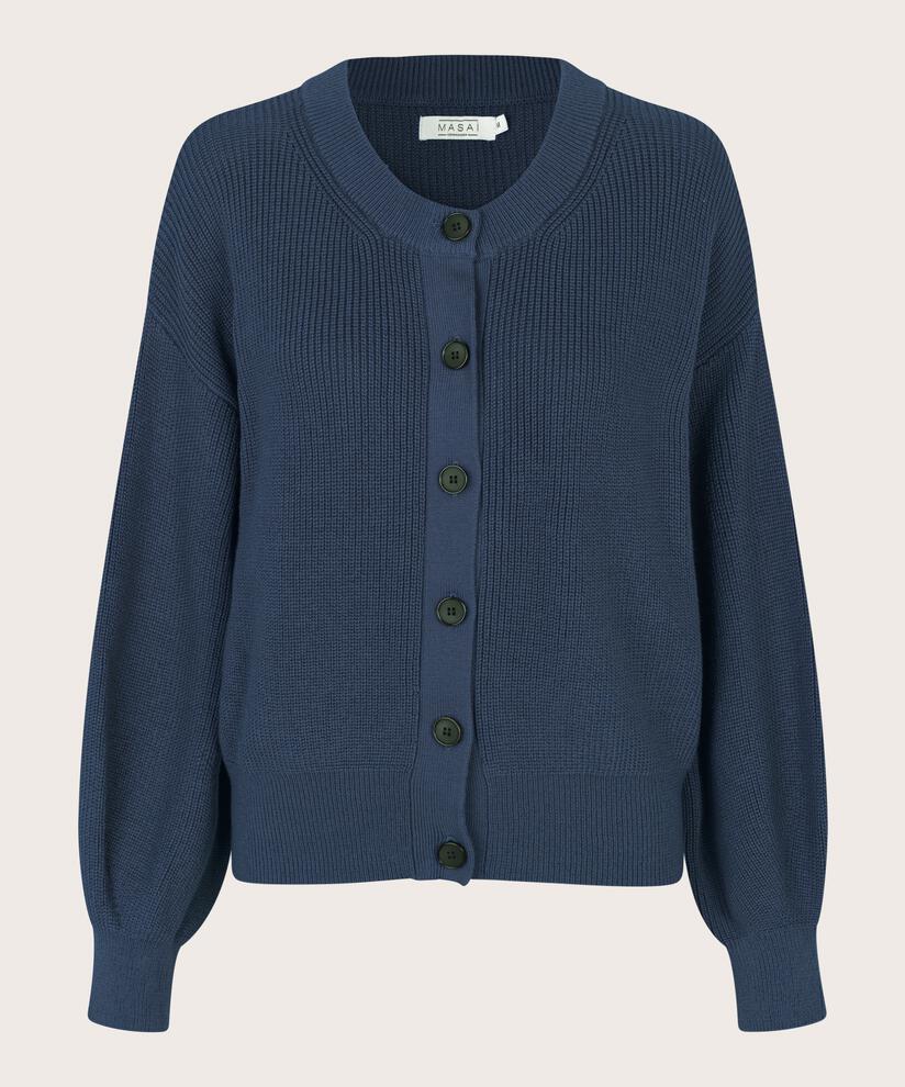 Strickjacke mit gerippten Kanten, Moonlit Ocean