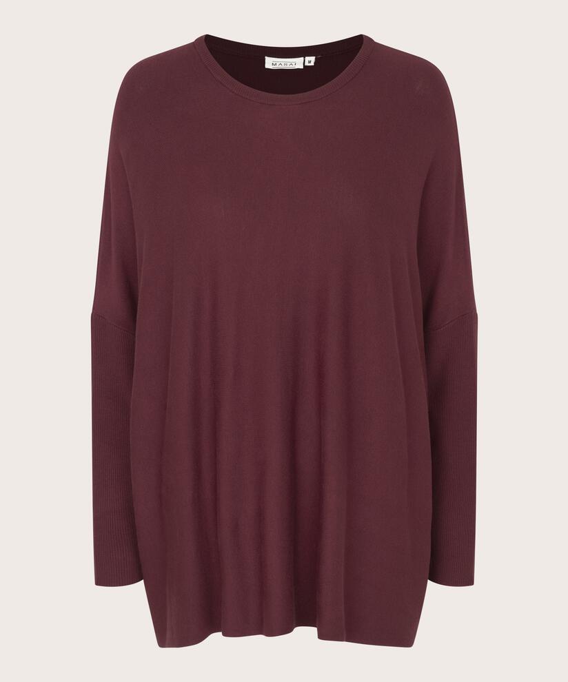 Oversize-pullover Mit Schmalen Ärmeln, Tawny Port