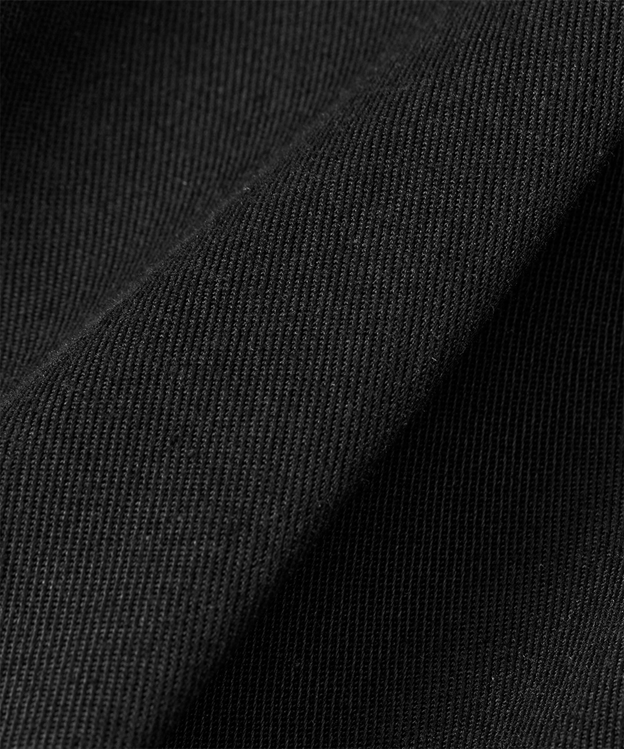 Hose mit weitem Bein, Bügelfalten und Eingrifftaschen, Black