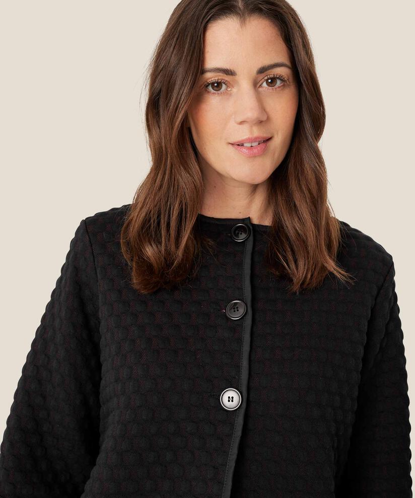 Jacke in Jersey-Qualität mit Bubble-Effekt, Black