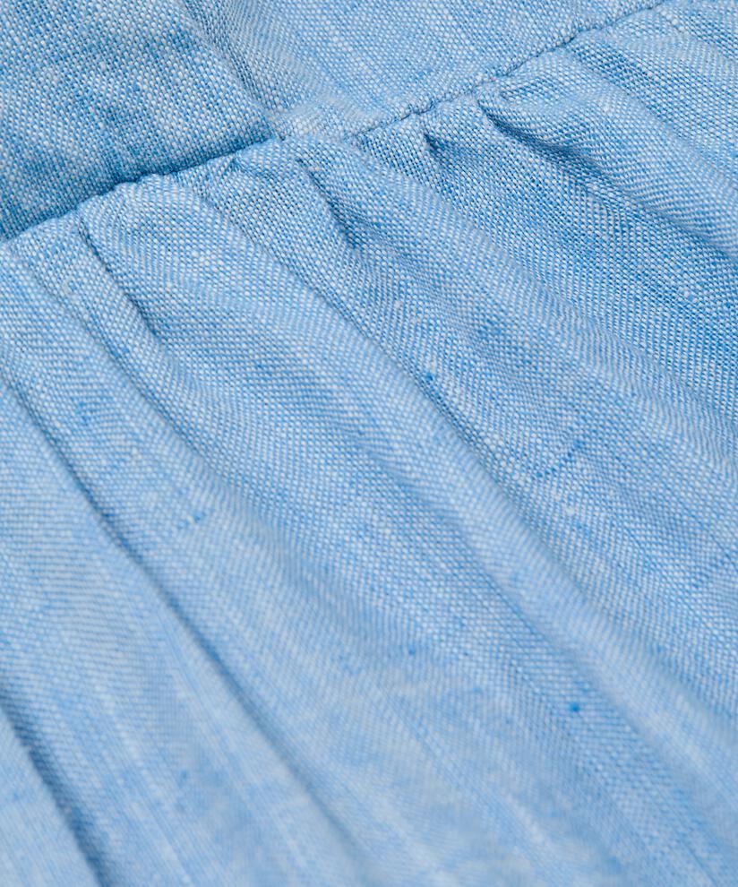 Langes Leinenkleid mit Kragen und Seitenschlitz, Marina