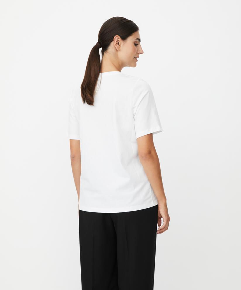 T-Shirt mit Rundhals und 1/2 Ärmeln, White