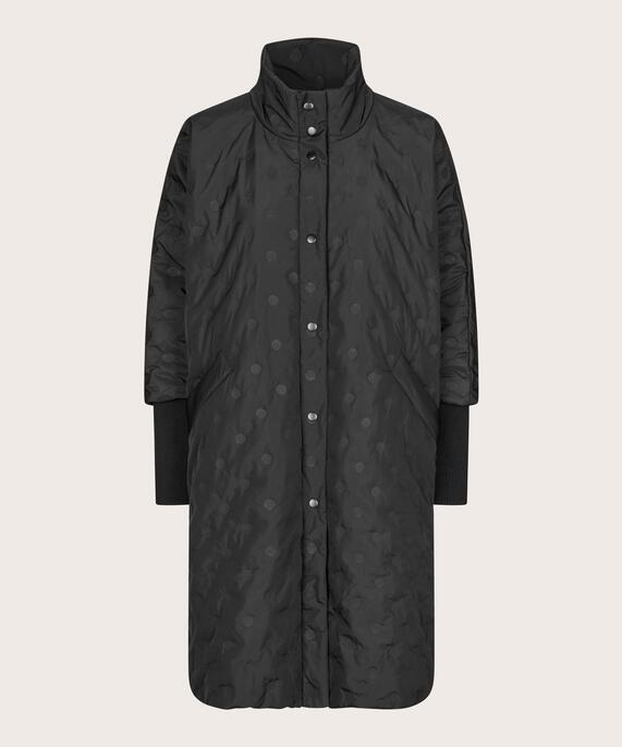Übergangsmantel mit Knopfverschluss, Black