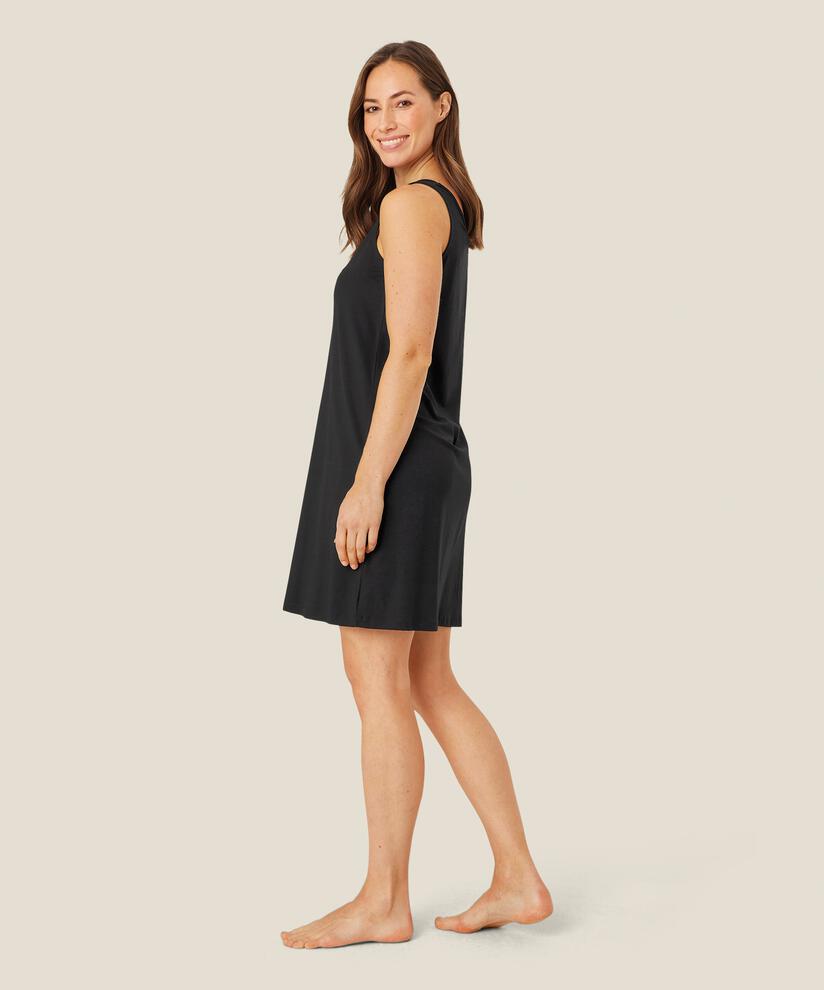 Unterkleid aus Jersey mit Rundhalsausschnitt, Black