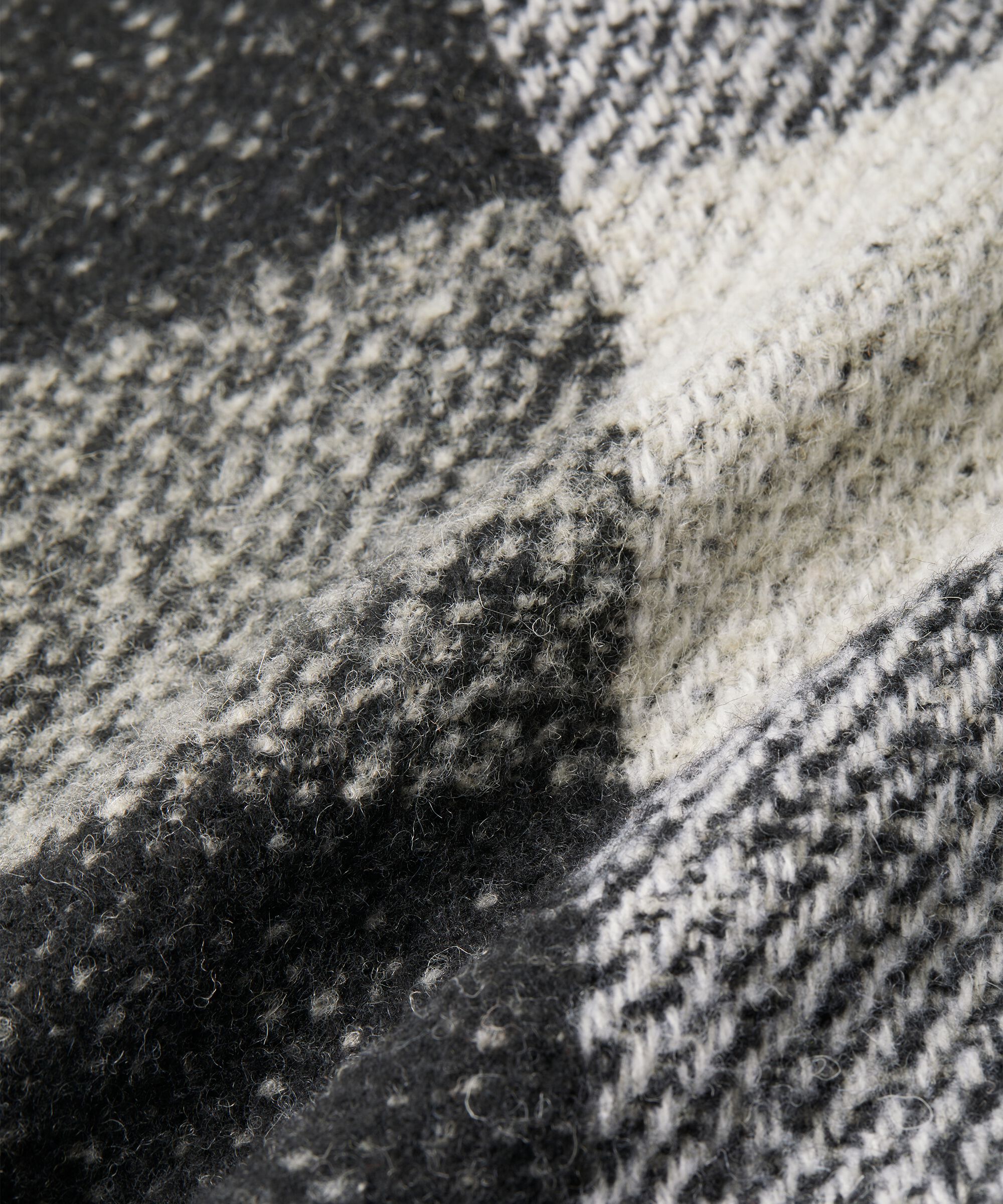 Mantel aus Wollmischung, Black