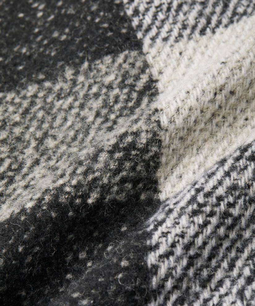 Mantel aus Wollmischung, Black