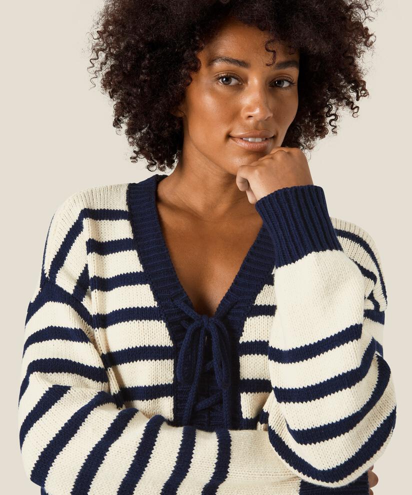 Frederikka Pullover, Whc/Navy blz