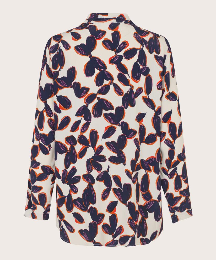 Viskosebluse mit Knotendetail, Umber