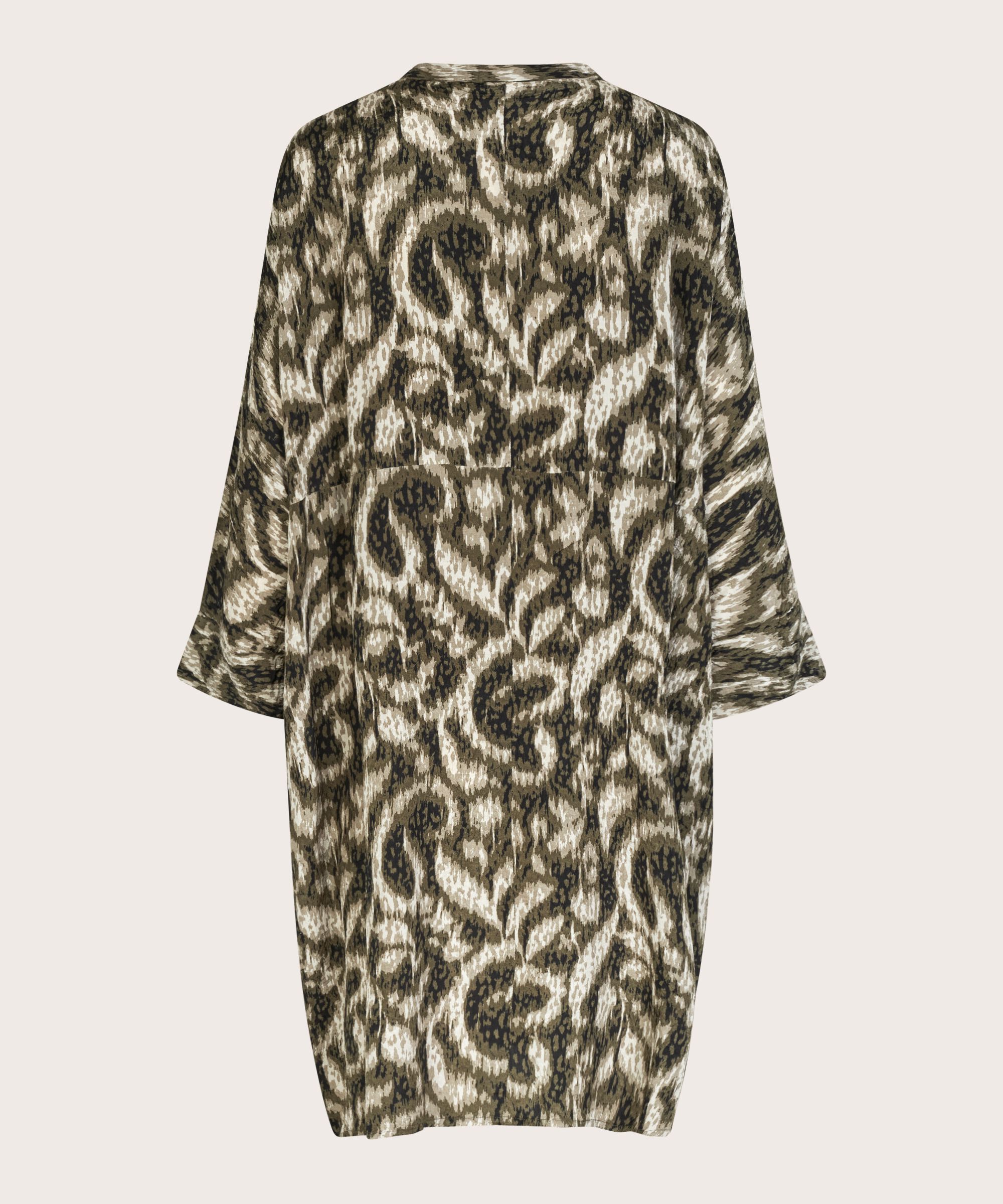 gemustertes Hemdblusenkleid aus Viskose, Sea Turtle