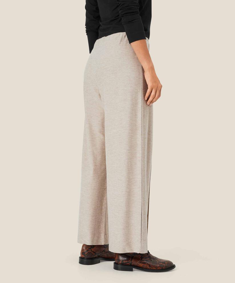Jerseyhose mit elastischem Bund, Beige melange