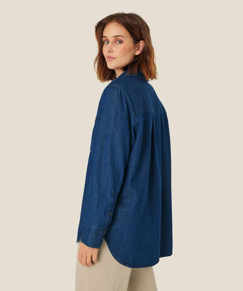 Schwere Baumwollhose Mit Eingrifftaschen, Dark Denim