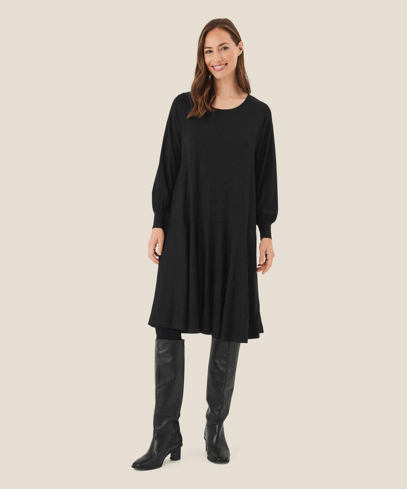 Jerseykleid mit Weite, Black