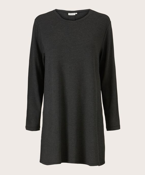 JERSEY-Tunika mit langen Ärmeln, D. Grey mel.
