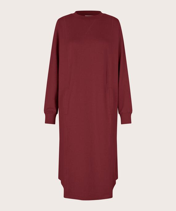 Jerseykleid mit Eingrifftaschen vorne, Tawny Port