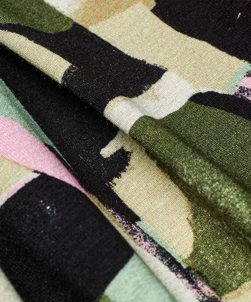 Tulpenkleid aus bedrucktem Jersey, Frosty Green