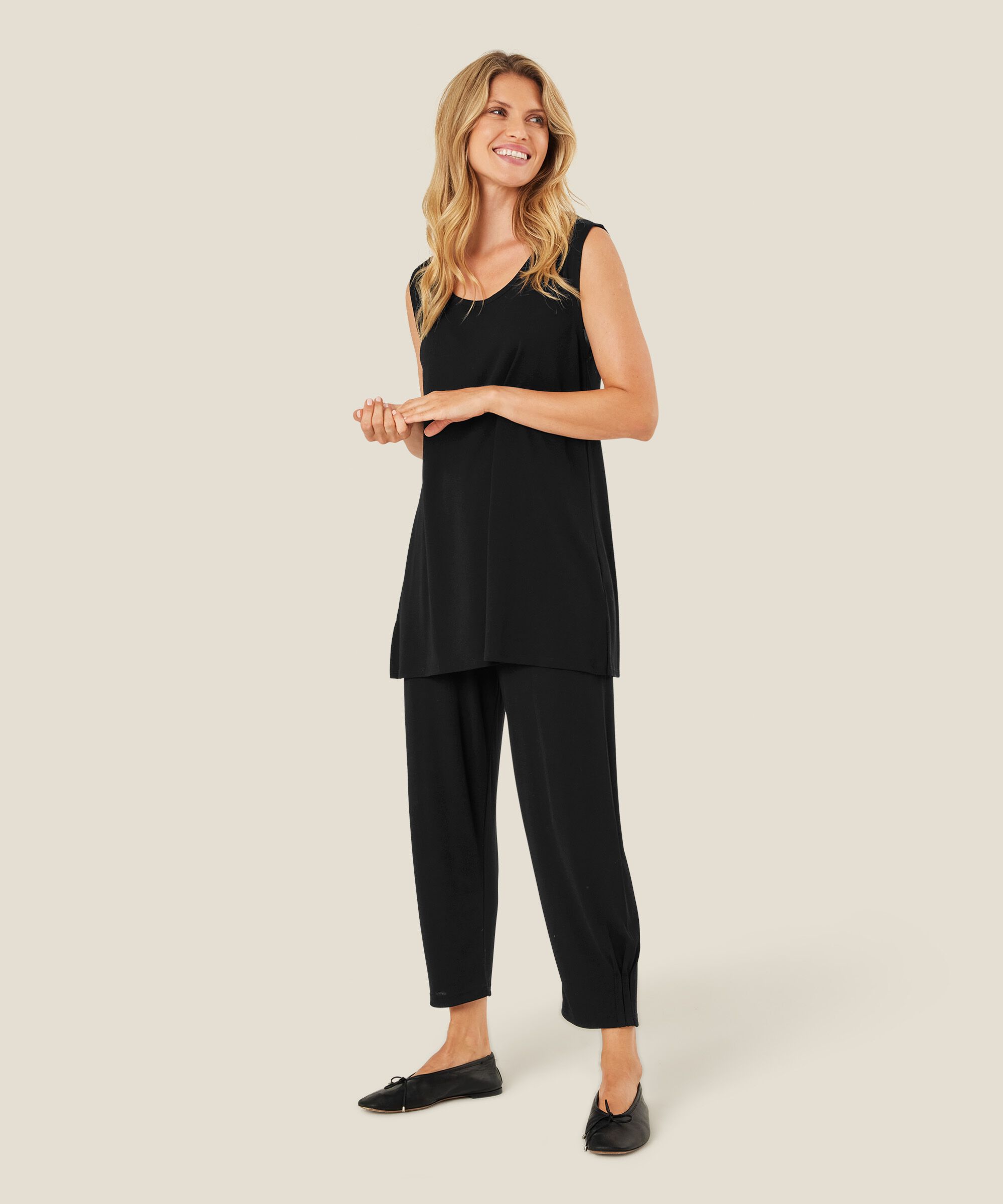 Patti JERSEY Hose, Black