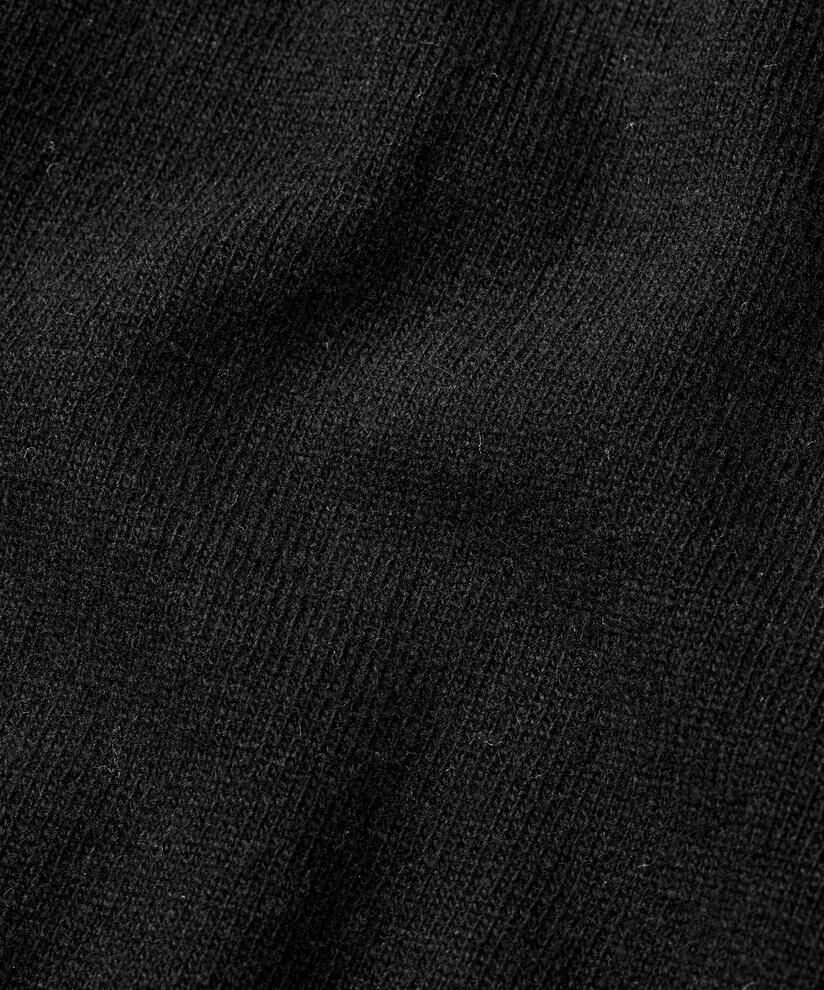 kurzärmliger Pullover aus Wollmischung, Black